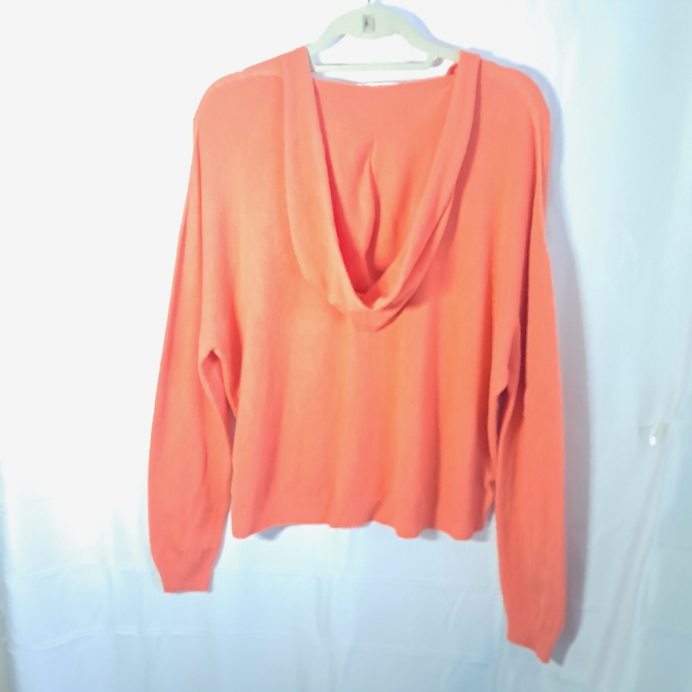 Alexandre Laurent Womens Hooded Sweater Orange Long Sleeve